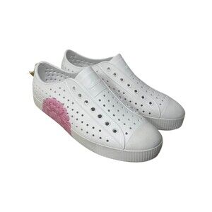 Native Shoes Women's Size 13 M White Pink Flower Floral Jefferson Print